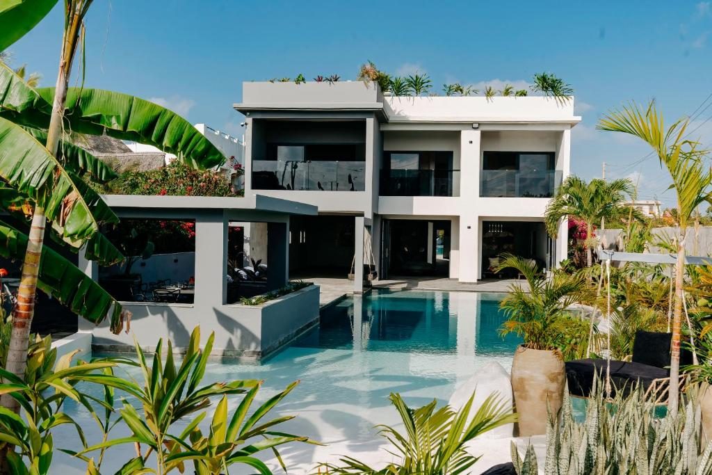 Poolside resort villa